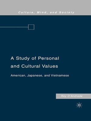 cover image of A Study of Personal and Cultural Values